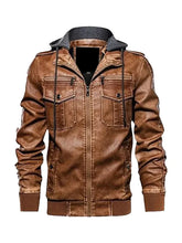 Mens Brown Genuine Leather Jacket